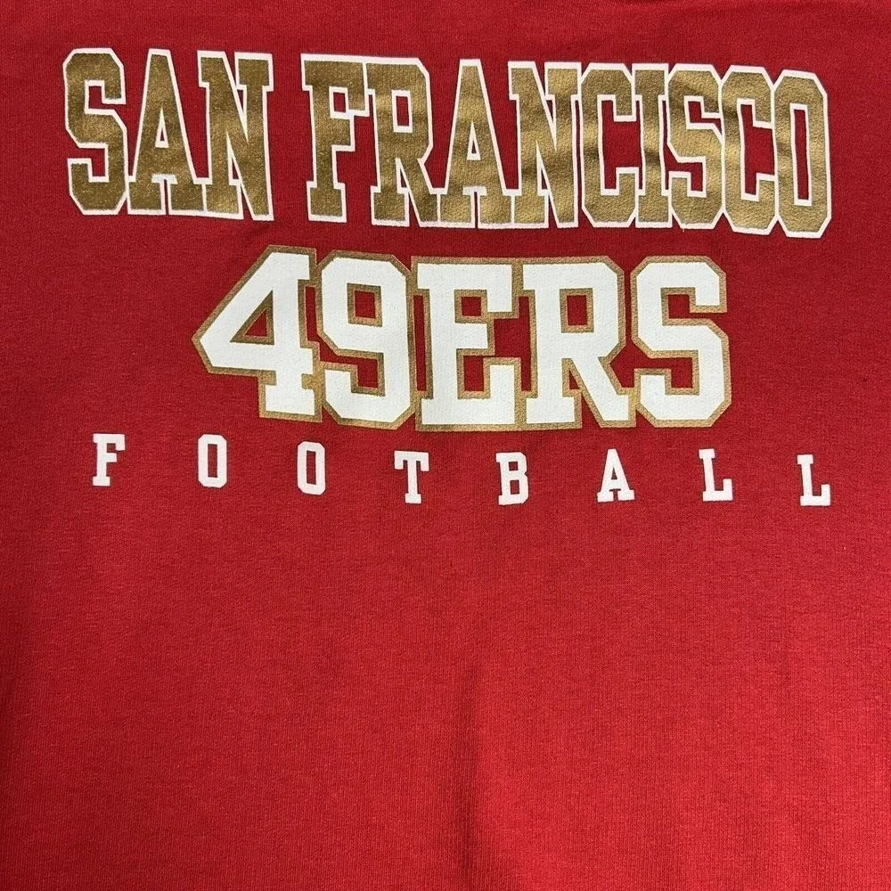 Fanatics San Francisco 49ers Men's Hoodie NFL Logo Drawstring Hood 2X- New - Picture 5 of 7